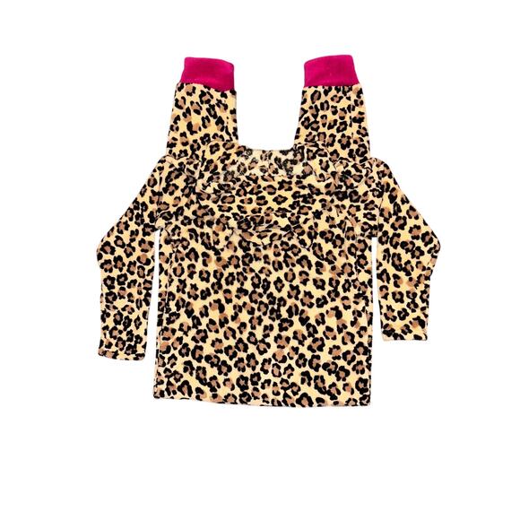 PJ Couture Women’s Pajamas Size Small One Piece Leopard Print Hood w/Ears - Picture 5 of 9